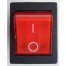 SWITCH ROCKER-RED LAMP NEON