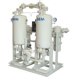 Heatless Compressed Air Dryer 500 CFM Desiccant Molecular Sieves